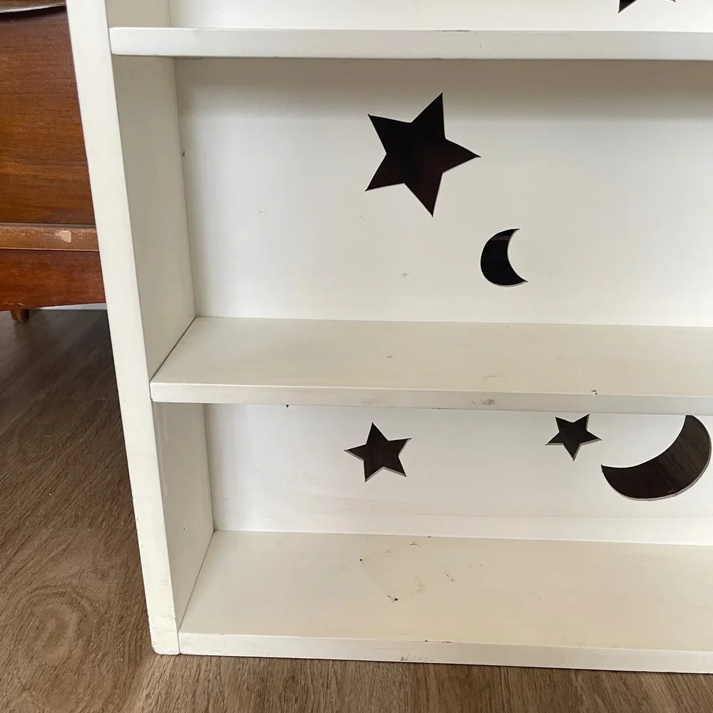 VTG celestial star moon Wall Hanging 23x19x6 Trinket Shelf Knick knack primative